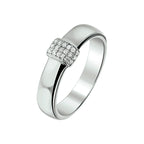 Ring zirkonia zilver gerhodineerd