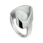 Ring gescratcht poli/mat zilver gerhodineerd