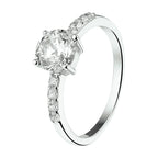 Ring zirkonia zilver gerhodineerd