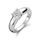 Ring zirkonia zilver gerhodineerd