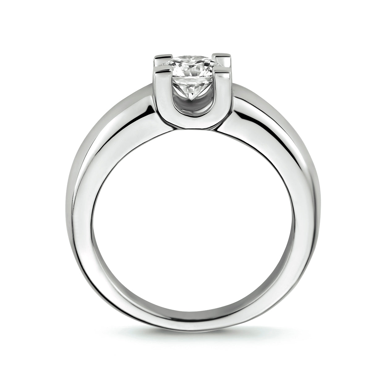 Ring zirkonia zilver gerhodineerd