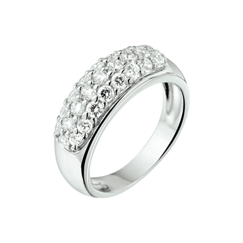 Ring zirkonia zilver gerhodineerd