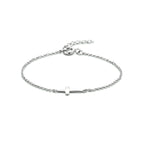 Armband kruis 15,5 + 2,5 cm zilver gerhodineerd