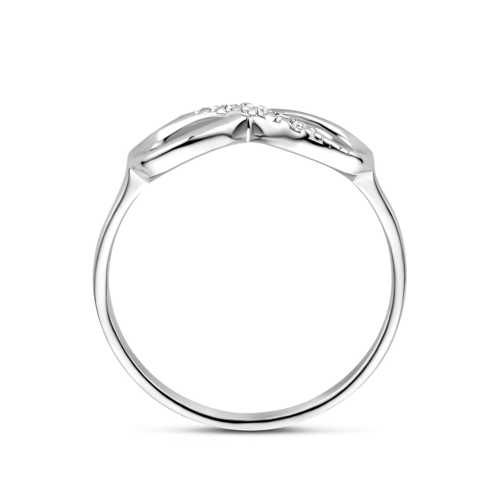 Ring infinity zirkonia zilver gerhodineerd