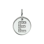 Hanger letter zirkonia zilver gerhodineerd