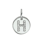 Hanger letter zirkonia zilver gerhodineerd