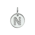 Hanger letter zirkonia zilver gerhodineerd