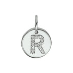 Hanger letter zirkonia zilver gerhodineerd