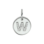 Hanger letter zirkonia zilver gerhodineerd