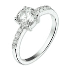 Ring zirkonia zilver gerhodineerd