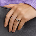 Ring zirkonia zilver gerhodineerd