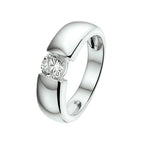 Ring zirkonia zilver gerhodineerd