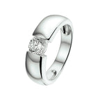 Ring zirkonia zilver gerhodineerd