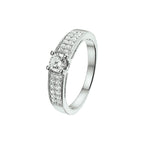 Ring zirkonia zilver gerhodineerd