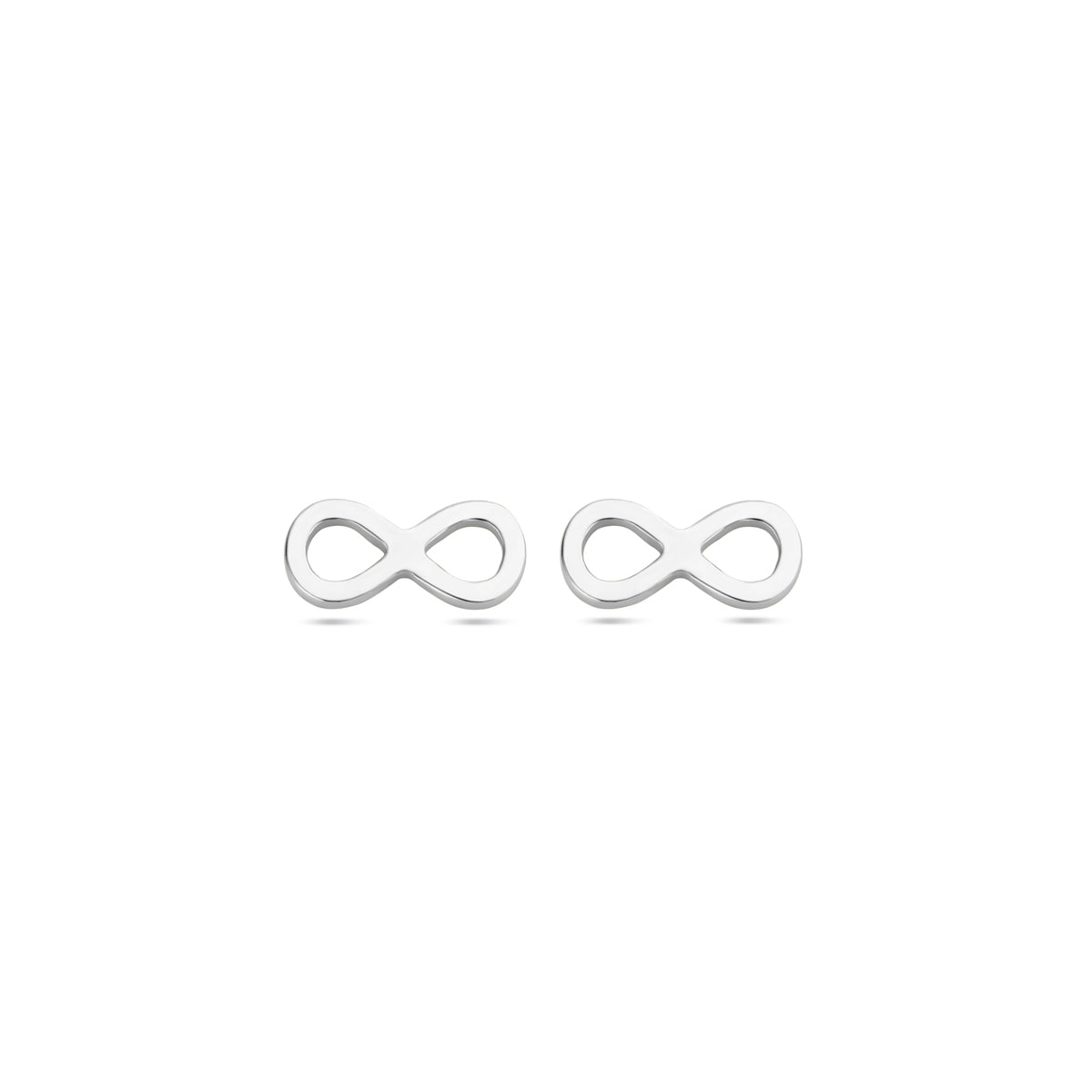 Oorknoppen infinity zilver gerhodineerd