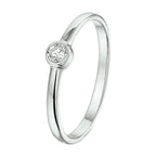 Ring zirkonia zilver gerhodineerd