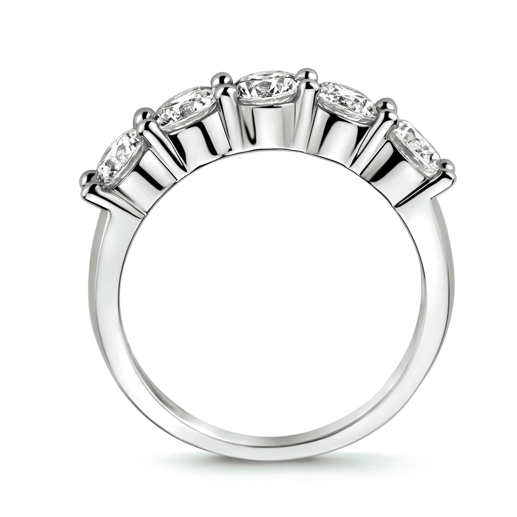 Ring zirkonia zilver gerhodineerd