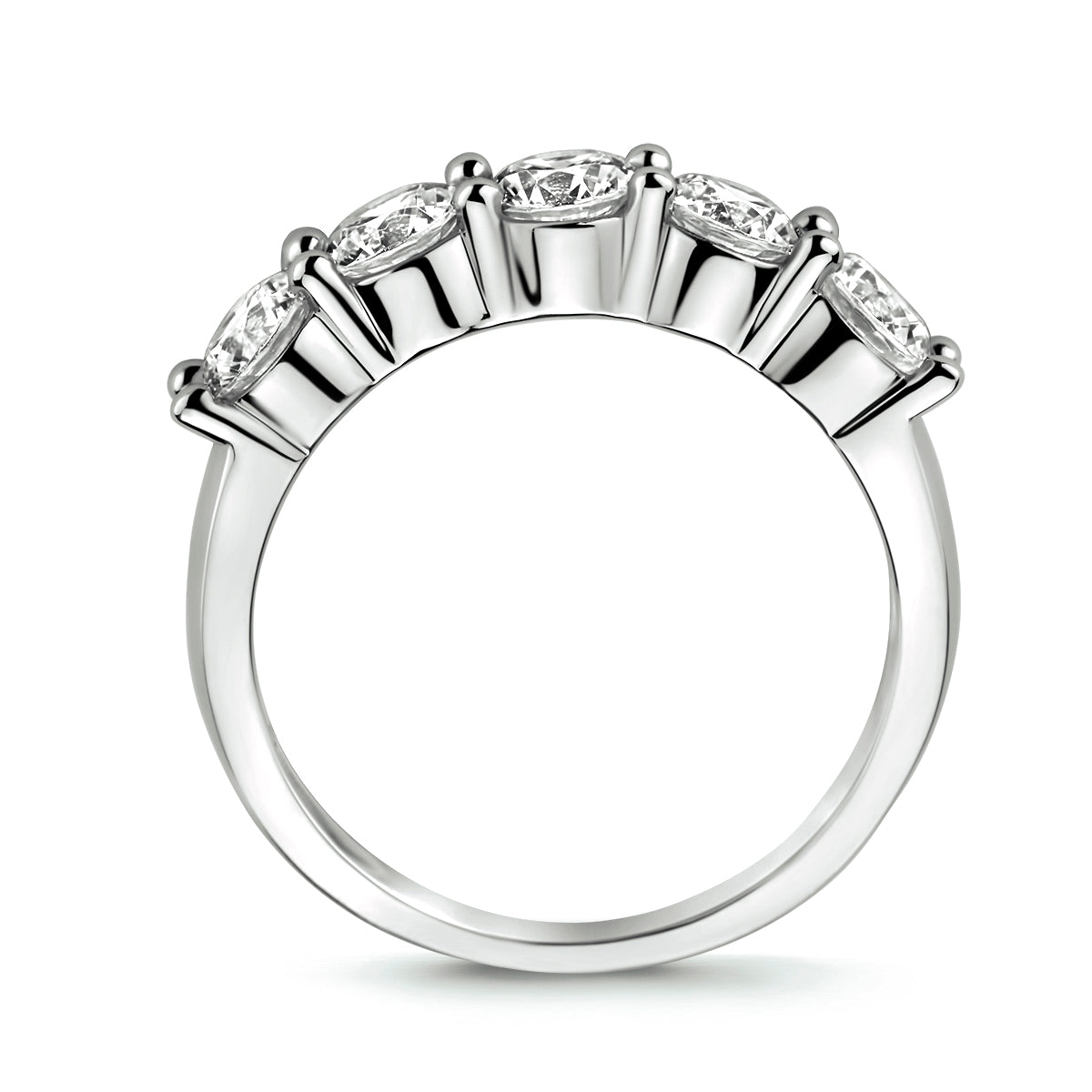 Ring zirkonia zilver gerhodineerd