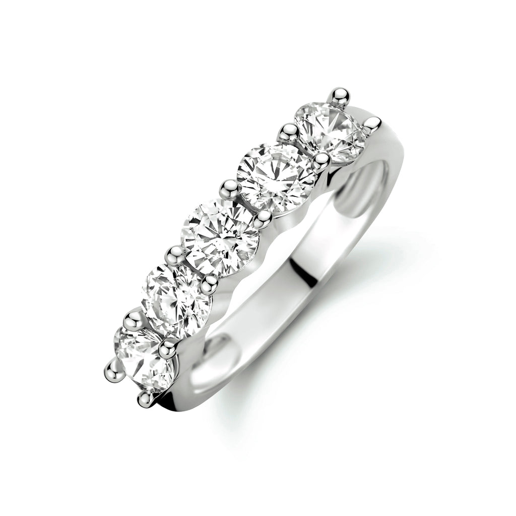 Ring zirkonia zilver gerhodineerd