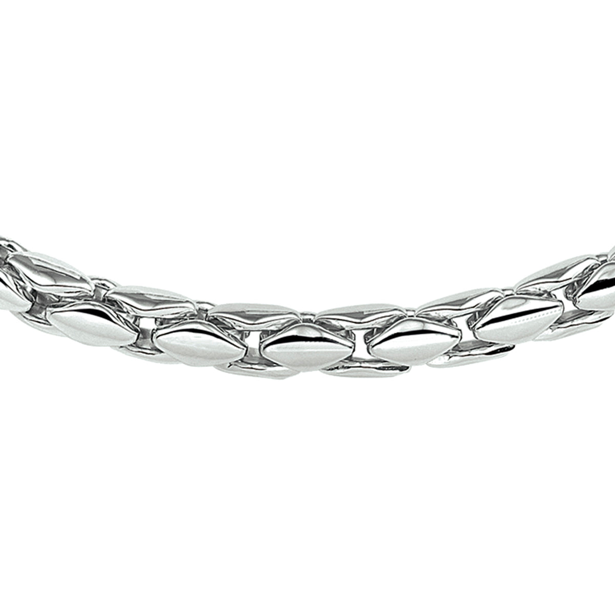 Collier zilver gerhodineerd