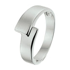 Ring poli/mat zilver gerhodineerd