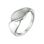 Ring gescratcht poli/mat zilver gerhodineerd