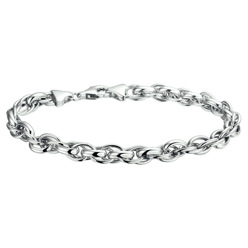 Armband 6,5 mm zilver gerhodineerd