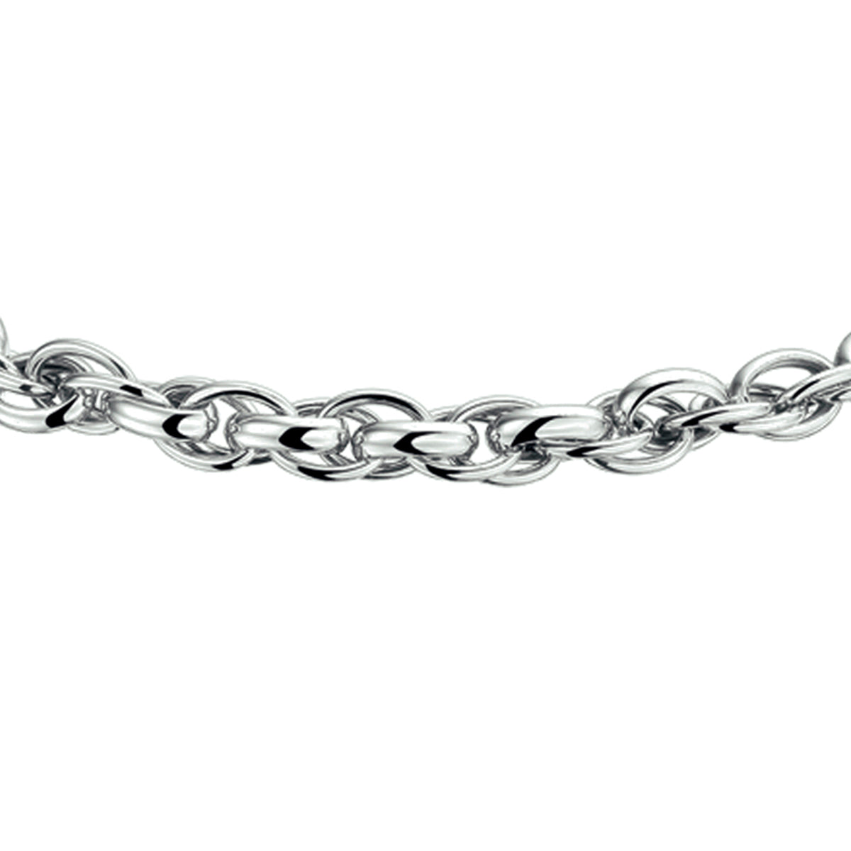 Collier 6,5 mm 45 cm zilver gerhodineerd