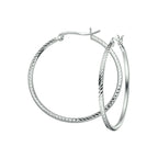 Oorringen gediamanteerd zilver gerhodineerd