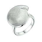Ring gescratcht zilver gerhodineerd