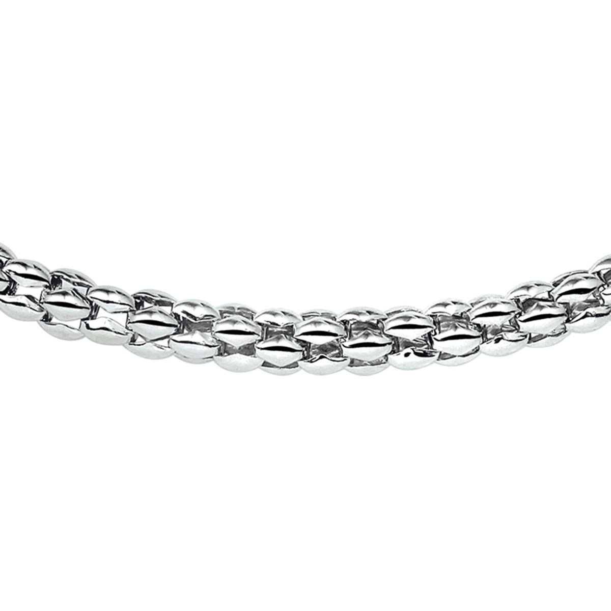 Collier 6,0 mm 45 cm zilver gerhodineerd
