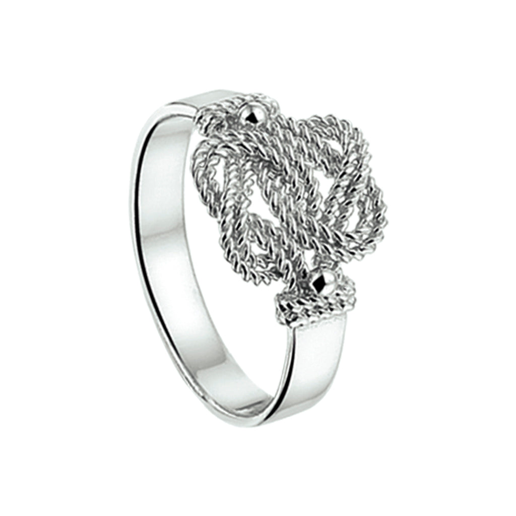 Ring surinaamse mattenklopper zilver gerhodineerd
