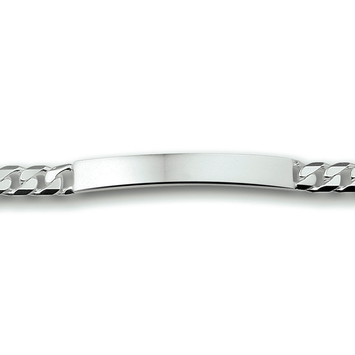 Graveerarmband gourmet 20 cm plaat 6 mm zilver gerhodineerd