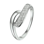 Ring zirkonia zilver gerhodineerd