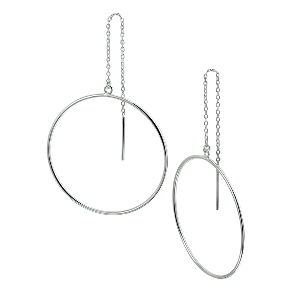 Doortrekoorbellen rondje zilver gerhodineerd