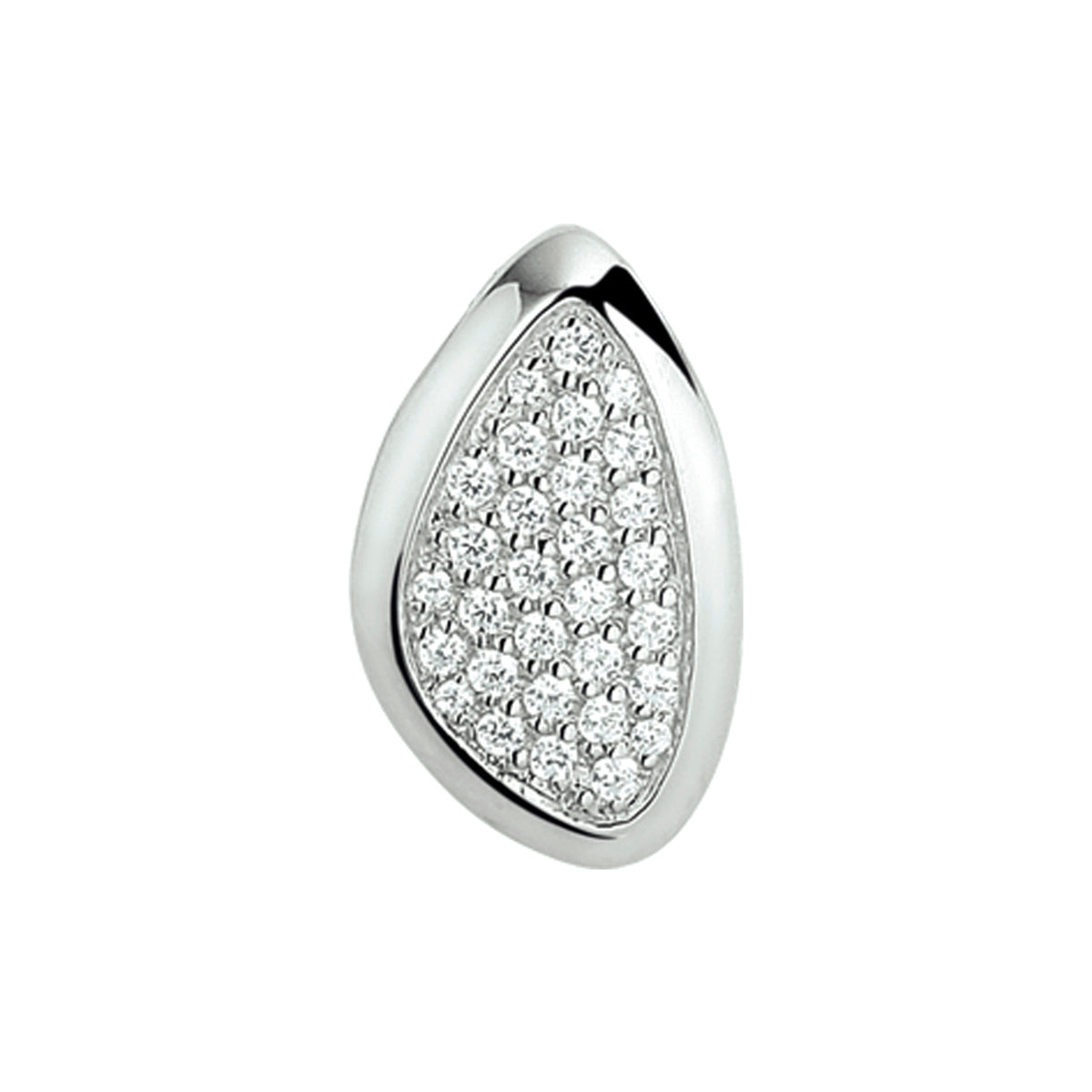 Hanger zirkonia zilver gerhodineerd