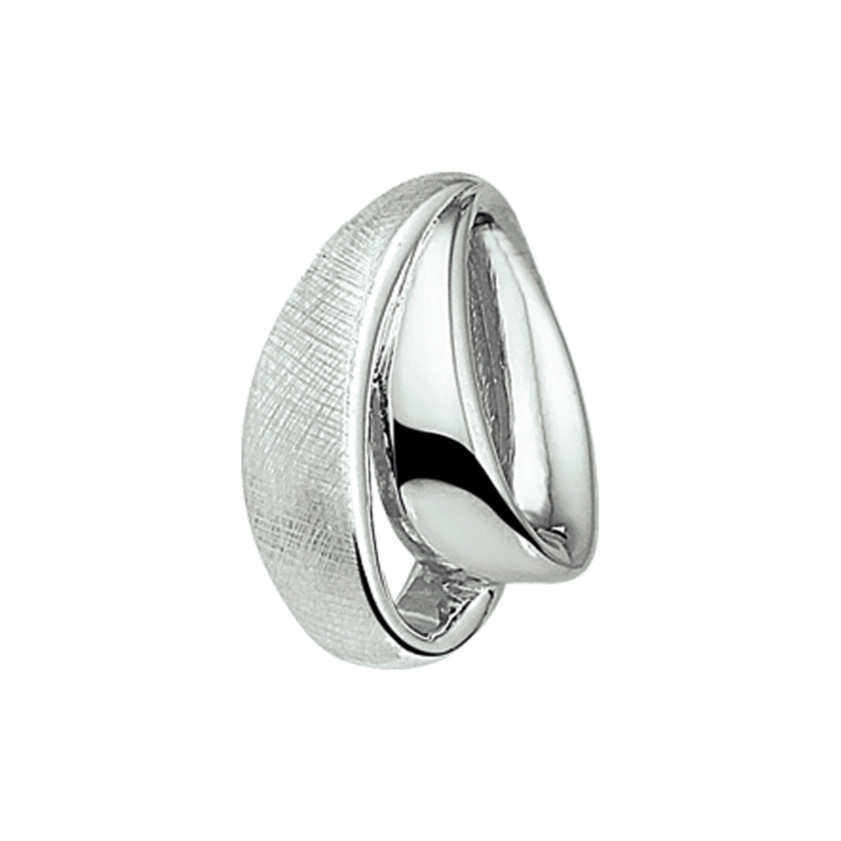 Hanger gescratcht zilver gerhodineerd