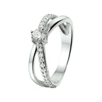 Ring zirkonia zilver gerhodineerd