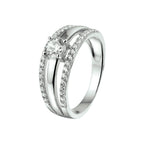 Ring zirkonia zilver gerhodineerd