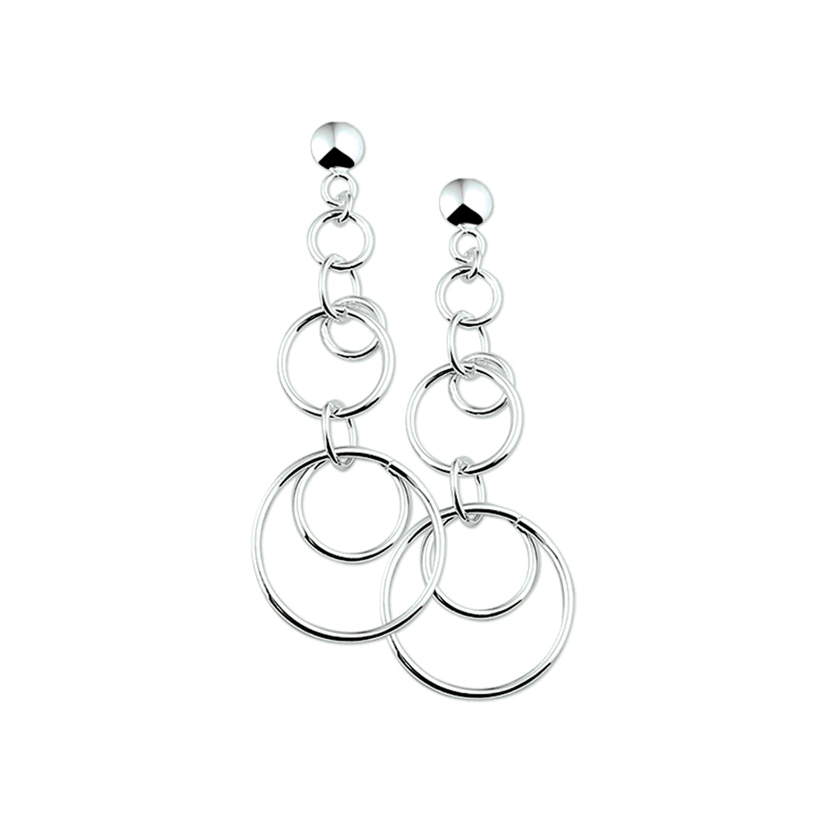 Oorhangers zilver gerhodineerd