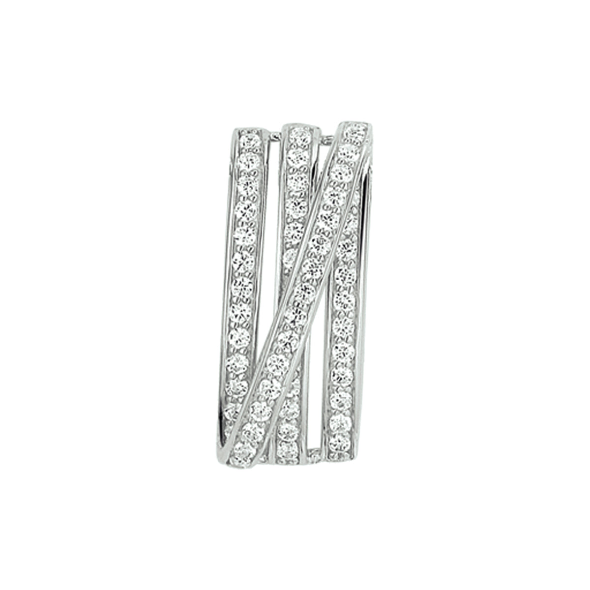 Hanger zirkonia zilver gerhodineerd