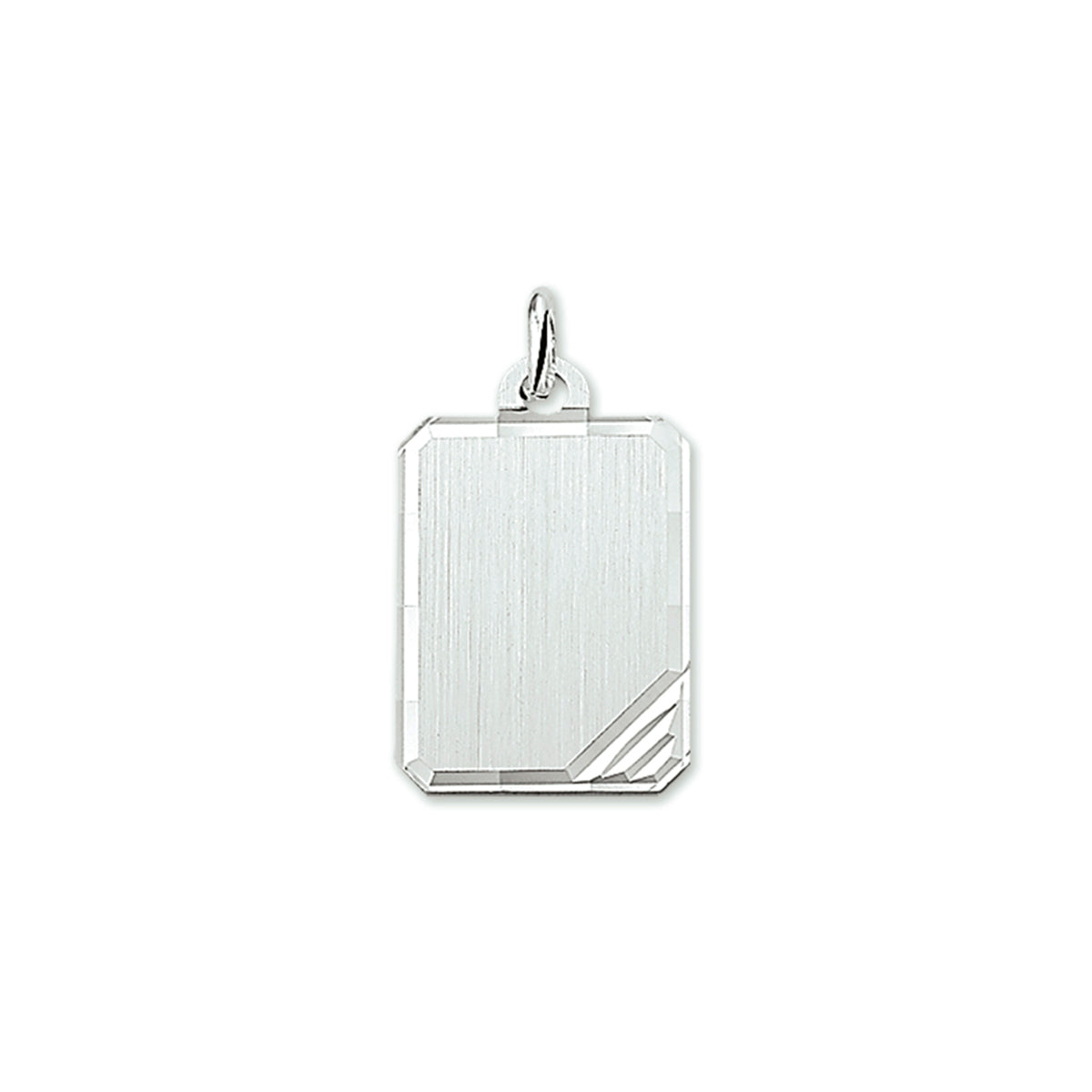 Graveerhanger gediamanteerd zilver gerhodineerd