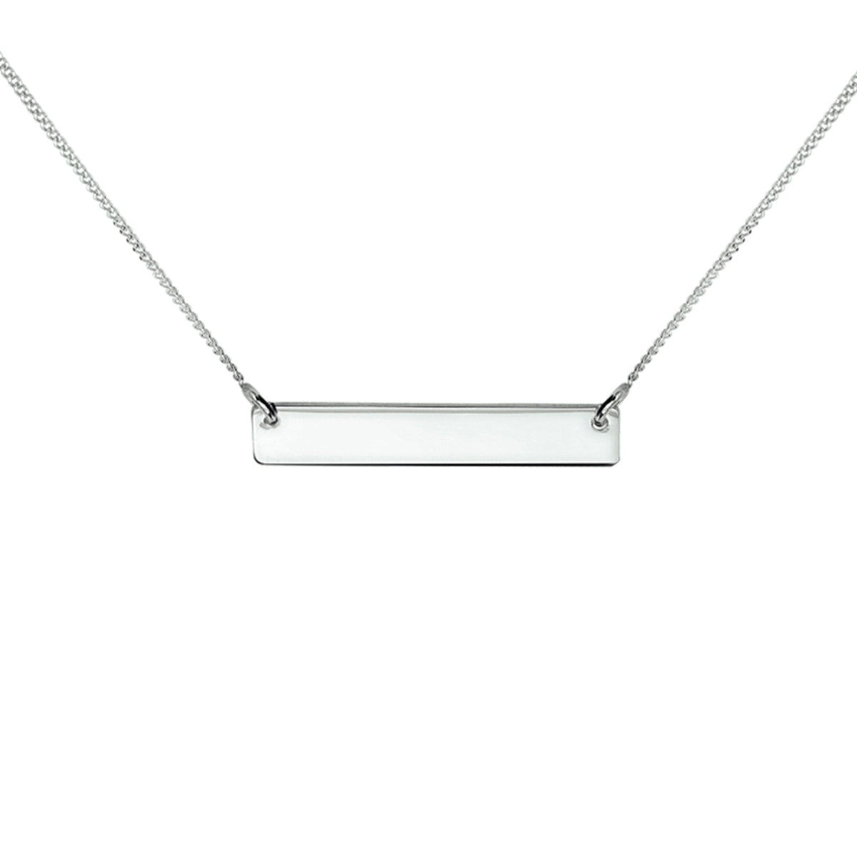 Graveercollier plaat 5,0 mm 41 + 5 cm zilver gerhodineerd