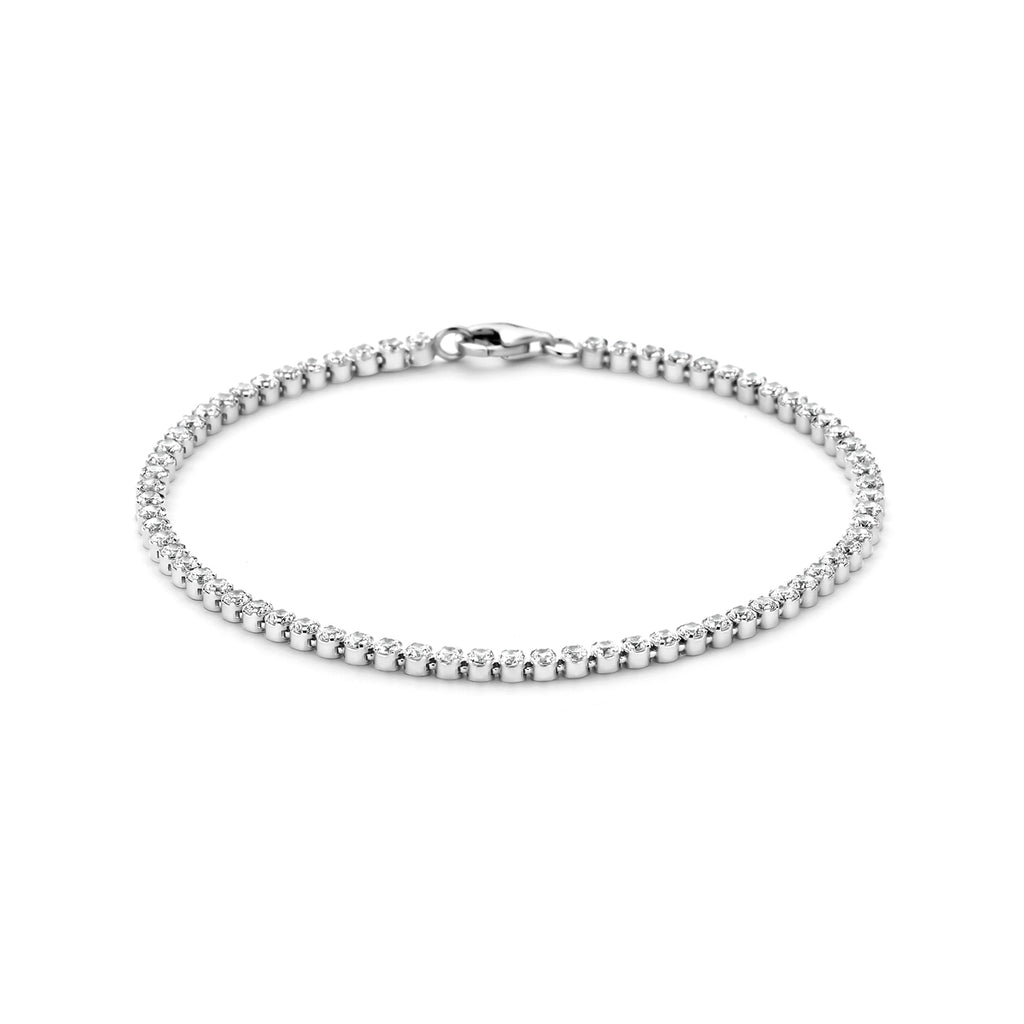Tennisarmband zirkonia 2,5 mm zilver gerhodineerd