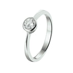 Ring zirkonia zilver gerhodineerd