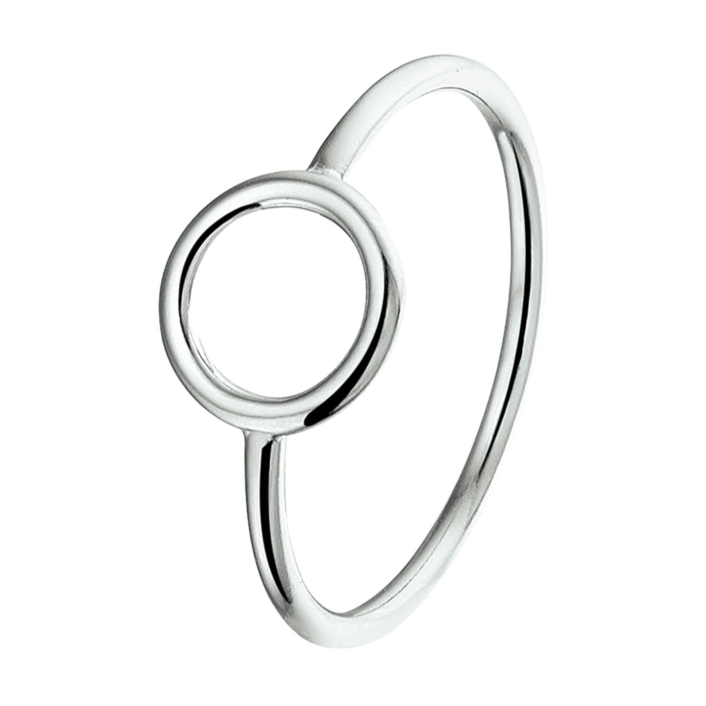 Ring cirkel zilver gerhodineerd