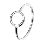 Ring cirkel zilver gerhodineerd