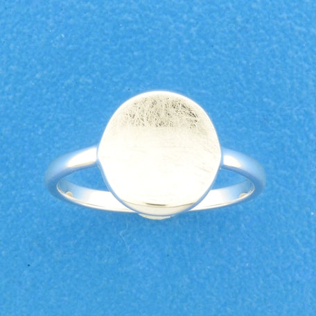 Ring gescratcht zilver gerhodineerd