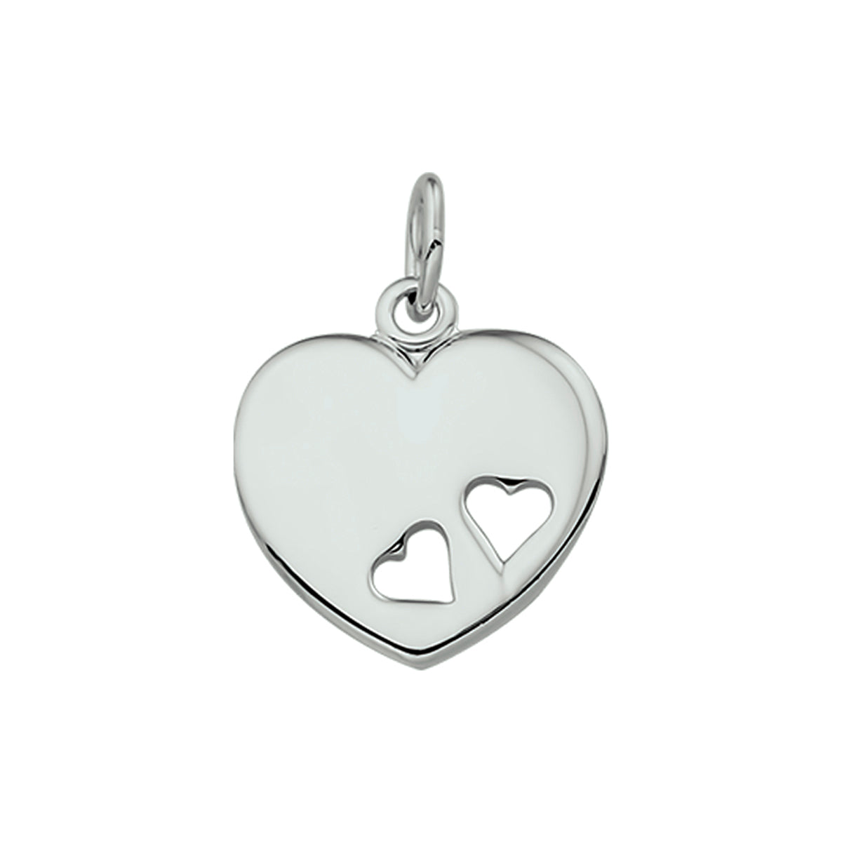 Graveerhartje gestanste hartjes zilver gerhodineerd