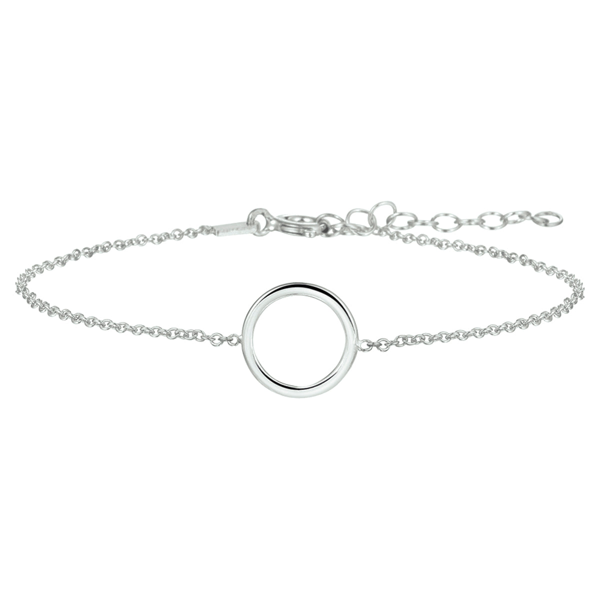 Armband rondje 1,3 mm 16 + 3 cm zilver gerhodineerd